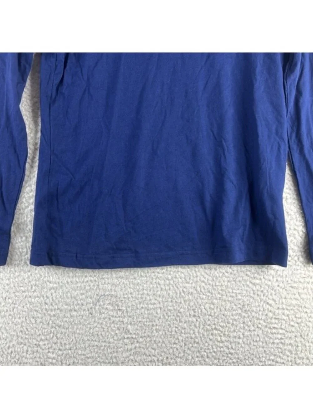 NWT Charter Club Womens Navy Cotton V-Neck Long Sleeve Pajama Top L LARGE